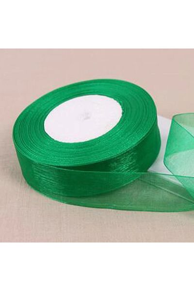 Aker Hediyelik Πράσινο Χρώμα 2,5cm 20m Σιφόν Κορδέλες Ποικιλία Μοντέλο Κορδέλας