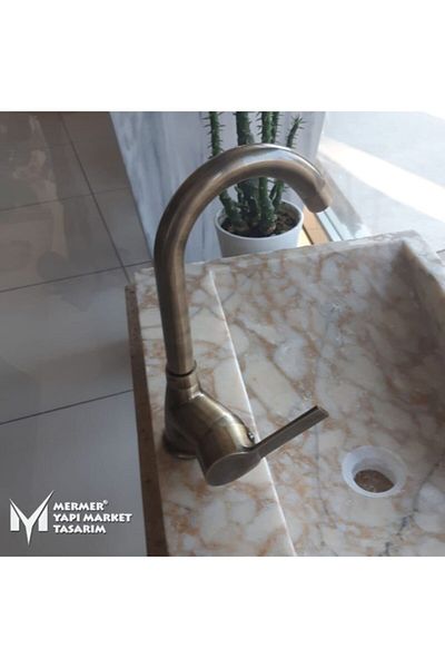 MYM Mermer Yapı Market Tasarım Antique Short Pipe Sink Faucet