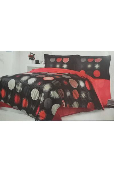 GÖKAY Red Double Doted Duvet Cover Set
