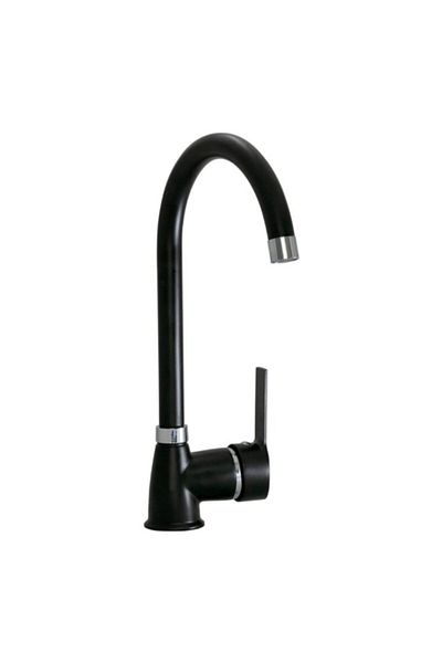 MYM Mermer Yapı Market Tasarım Black Long Pipe Sink Faucet