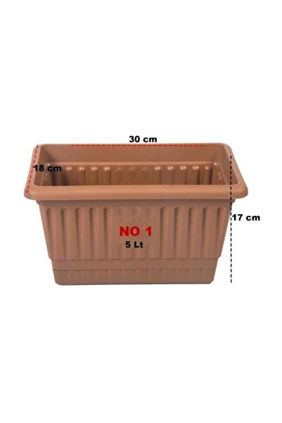 Hak Plastik 3 Adet Toprak Küçük Balkon Saksı