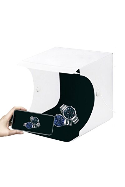 cazipshop Ürün Çekimi Için Mini Stüdyo Light Box 20x22x26 Tripod Bluetooth Kumandalı