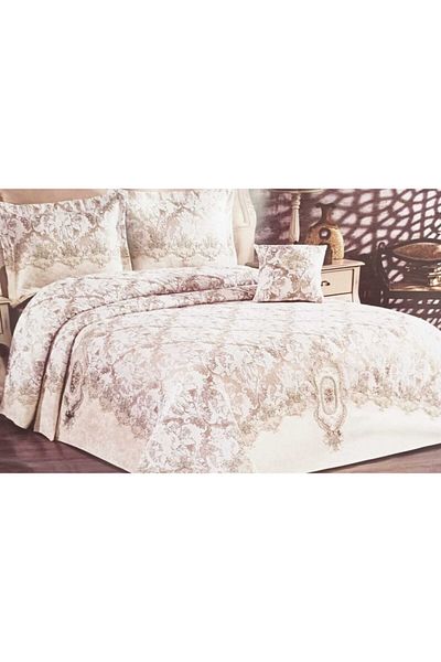Vinaldi Uckız Home Beyza Double Pique Set 7 Pieces Cream