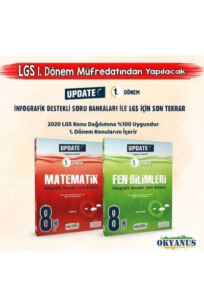 Okyanus Yayınları 8. Sınıf Update 1. Dönem Matematik Master Soru + Fen Biliml...