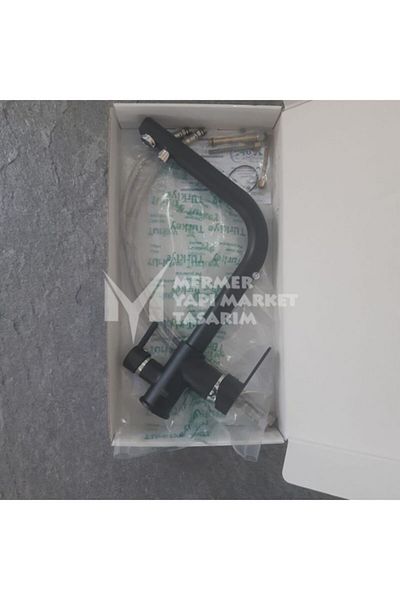 MYM Mermer Yapı Market Tasarım Black Purified Sink Faucet