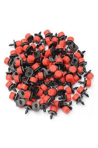 Nartan Damlama Sulama Kırmızı Damlatıcı Debi Ayarlı Meme - 100 Adet