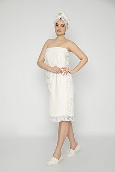 Nuşa Σετ γυναικεία σάουνα Lacy Bamboo Cotton 3 τεμ
