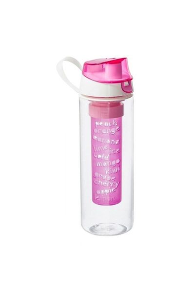 Herevin Detox Flask 750 Ml. Filter Water Bottle (Pink)