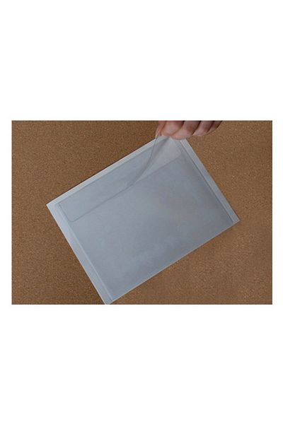 Aso Medya Plastic Adhesive Pocket 22×16 Cm (For A5) with Top Cover, 100 Pieces