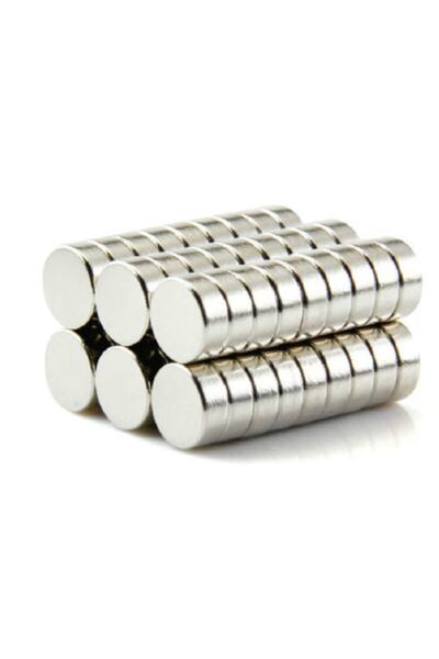 Dünya Magnet 50 Adet 6mm X 3mm Yuvarlak Güçlü Neodyum Mıknatıs Magnet