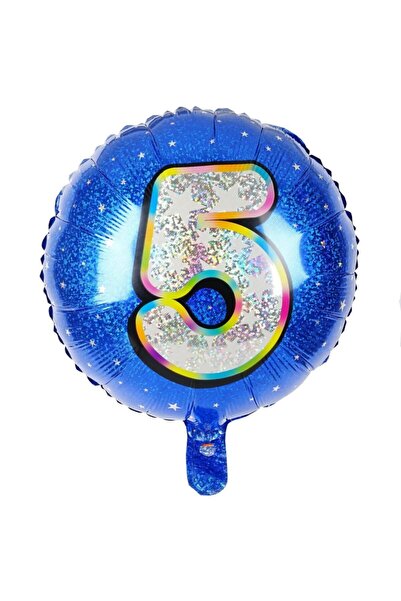 ikm balon رقائق رقائق مستديرة بالون أزرق 5