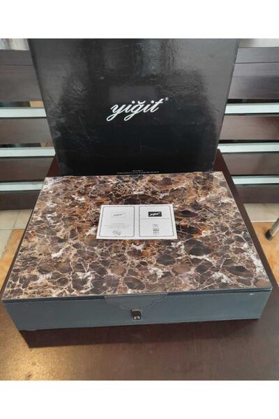 Yiğit 18/10 89 Piece Turquoise Model Simple Pattern Kçb Set