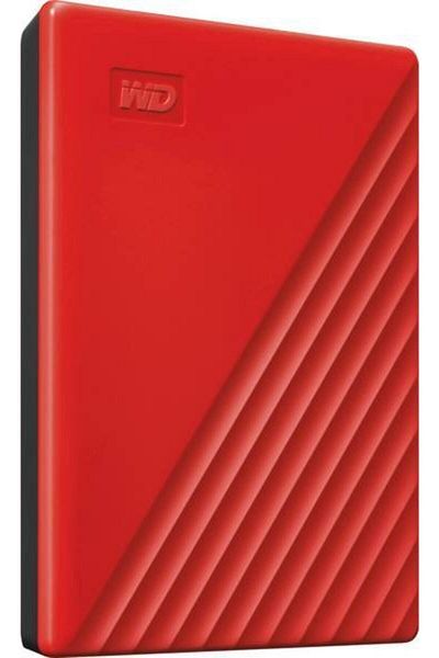 WD 4Tb My Passport Portable Drive 2.5", USB 3.2 Red