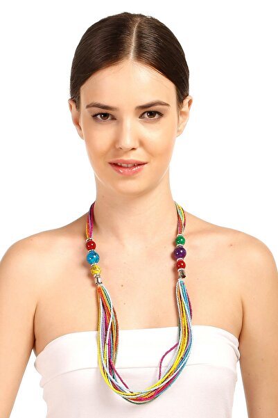 Rouge مولين قوس قزح ملون مطرز قلادة