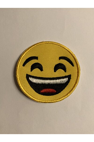 StüdyoÜmitTişört شعار Emoji Smile Logo-1 - رقعة وجه مبتسم - مع زخرفة الحجاب و...