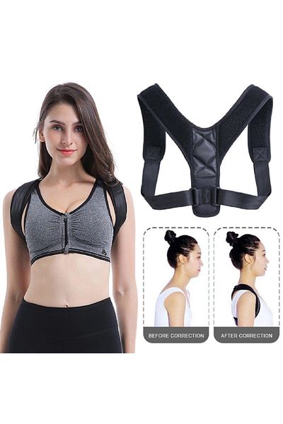 Ankaflex Corsetul negru anti-cocoașă ajută la oprirea verticală