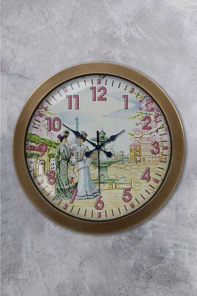 Kasva Concept 36 cm Antique Metal Nostalgia Wall Clock
