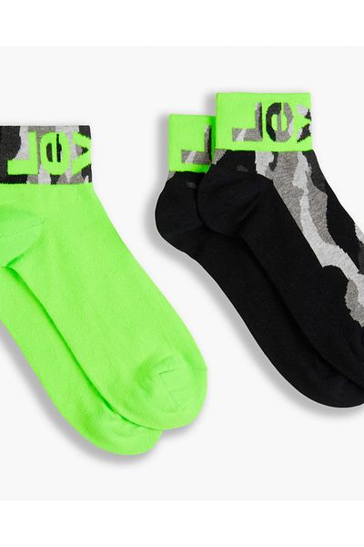 Levi's Men's Mid Cut Camou Neon Socks 3715703420