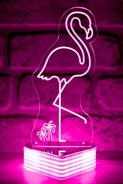 Hediye Kovanı Flamingo 3D Led Lamp