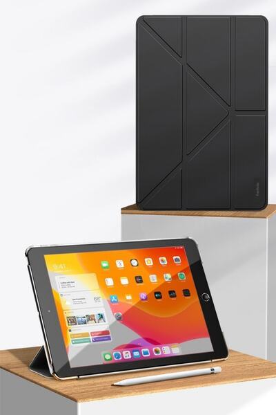 Fuchsia Ipad Pro 12.9 '' 2020 Uyumlu  Hafif Katlanır Akıllı Kılıf