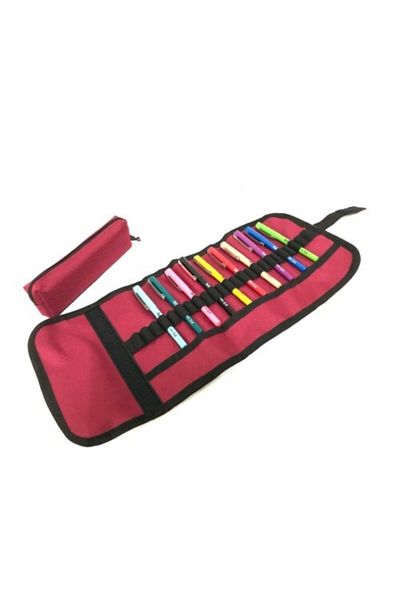 artline 200 0.4mm Fineliner 10 Pieces Set Rolled Pen Holder