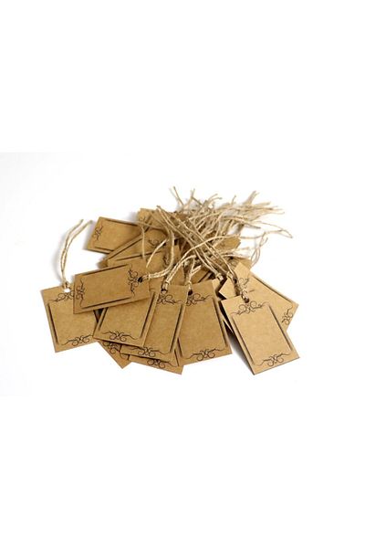 Vice Kraft Price / Gift Tag / 30 Printed Tags with Jute String (4.5 X 7 Cm)