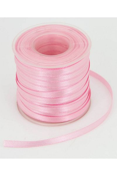 Netsan Etiket Pink Satin Ribbon 6mm 100mt
