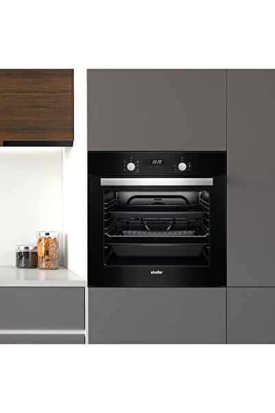 Simfer 7327 Siyah Cam Panel 8 Fonksiyon Elektro Turbo Dijital Fırın