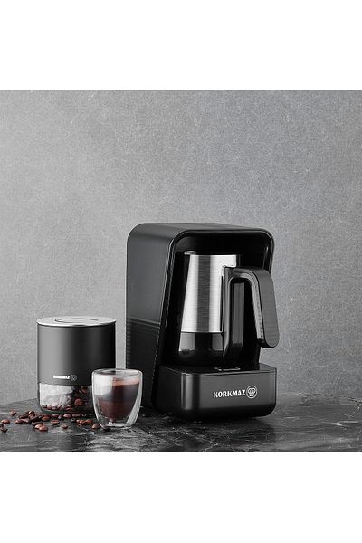 KORKMAZ A863-01 Moderna Grey/satin Coffee Machine