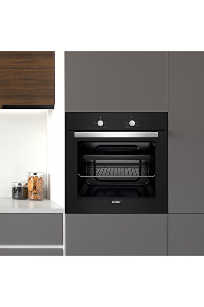 Simfer 7332 Siyah Cam Panel 4 Fonksiyon Statik Fırın