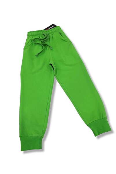BOBBY JR KİDSWEAR بنطلون رياضي للفتيات مع جيوب وحزام باللون الأخضر النيون