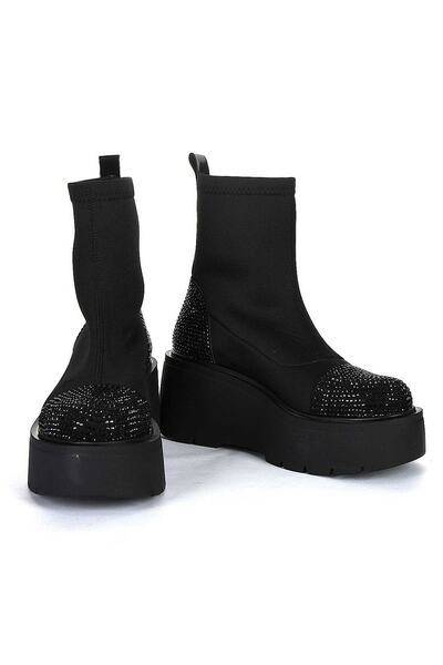 ss shoe & schuh Shoe Schuh Kadın Kalın Taban Scuba Bot