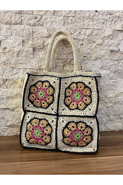 Rabika Çiçek Model Hasır Çanta