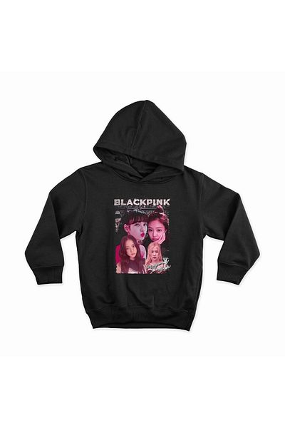fame-stoned Унисекс суитшърт с качулка и специален дизайн Blackpink (Kpop, Black Pink)
