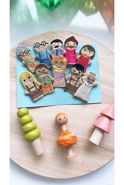 BİLMİŞ ÇOCUK Parmak Kukla Aile 10 Lu Set