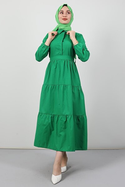 Giza Giyim Φόρεμα με κουμπιά γιακά Benetton