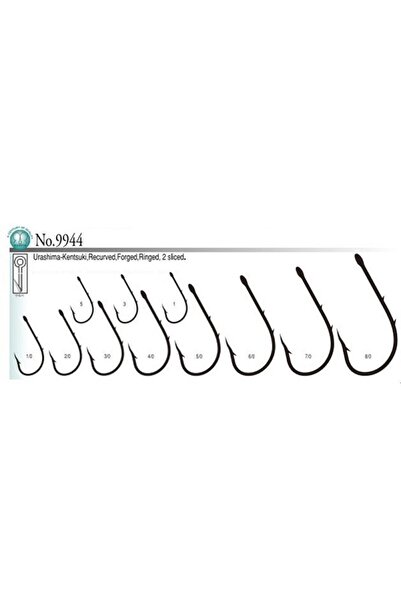 MARUTO 9944 Ns Siyah Nikel Olta Iğnesi / Çapraz, Delikli, Çift Çentikli