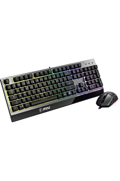 MSI Gg Vigor Gk30 Combo Tr Gaming Klavye & Mouse, Rgb Led Aydinlatma, Usb Baglanti, Suya Dayanıklı