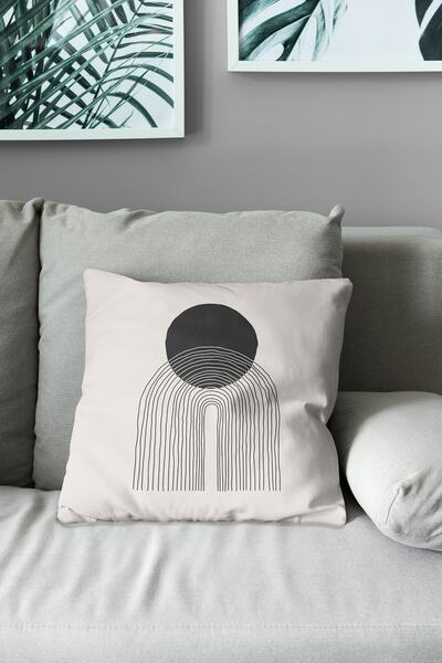 Moud's Double Sided Printed Real Art - 4 Patterned Suede Throw Pillow Cover