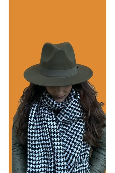 laviyonsa Houndstooth Patterned Wide Winter Shawl & Scarf