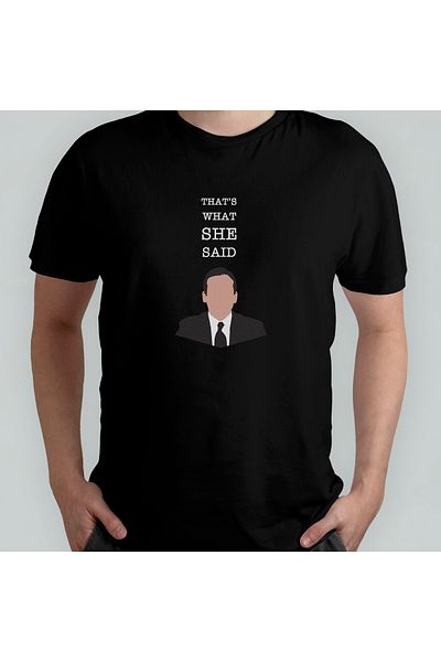 Pixxa The Office 100% Cotton Crew Neck T-shirt Μοντέλο - 5
