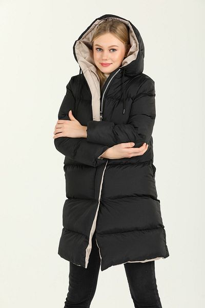 ZF BUTİK Doppelseitige, lange Pufferjacke Ac-k50251lns