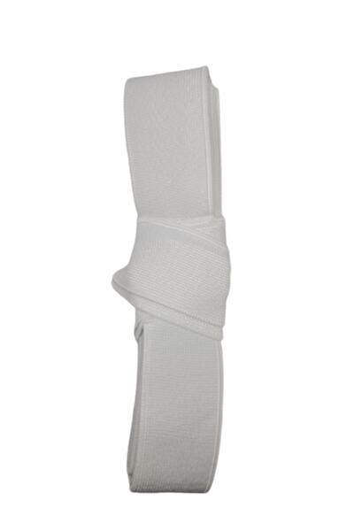 REMSATİC 2 Cm White Waist Leg Frost Rubber Flat Wide Rubber 3.5 Meters