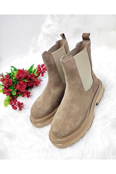 Of&Off Kadın Hakiki Deri Kalın Taban Bot