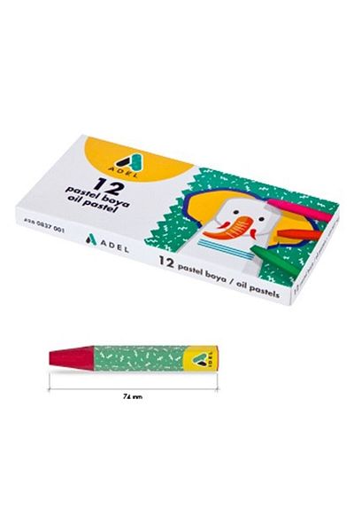 Adel 12 Color Crayons
