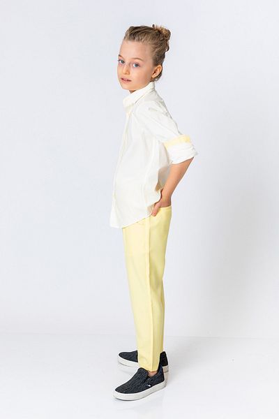 incity Boy's Yellow Patterned Shirt