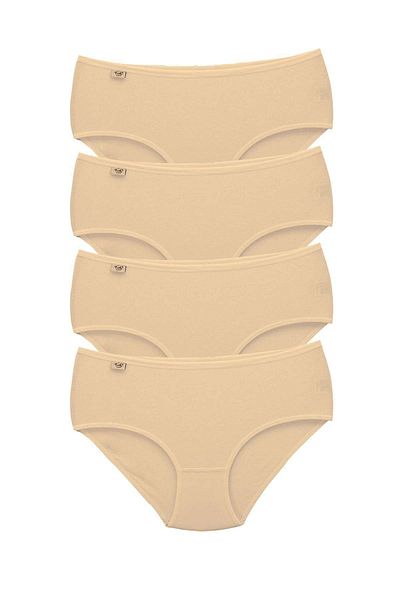 Tutku Chiloți de damă cu talie înaltă - 4 bucăți Bato Thin Rubber Nude Color
