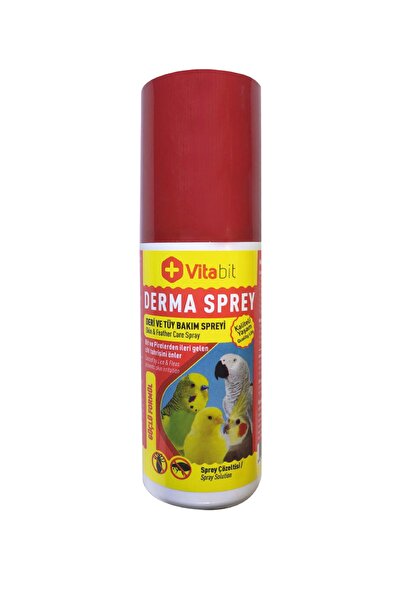 Vitabit Derma Sprey 150 Ml. Tüm Kafes Kuşlar Için Bit Ve Pire, Deri Ve Tüy Ba...