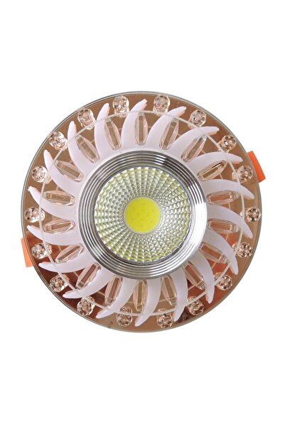 Sunlight Bronz Kristal Cam Sıva Altı Spot Cob Led Armatür Beyaz Işıklı