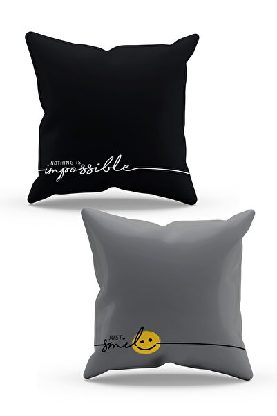 Moud's Husă de pernă din piele de căprioară, cu model de text, imprimată pe d...